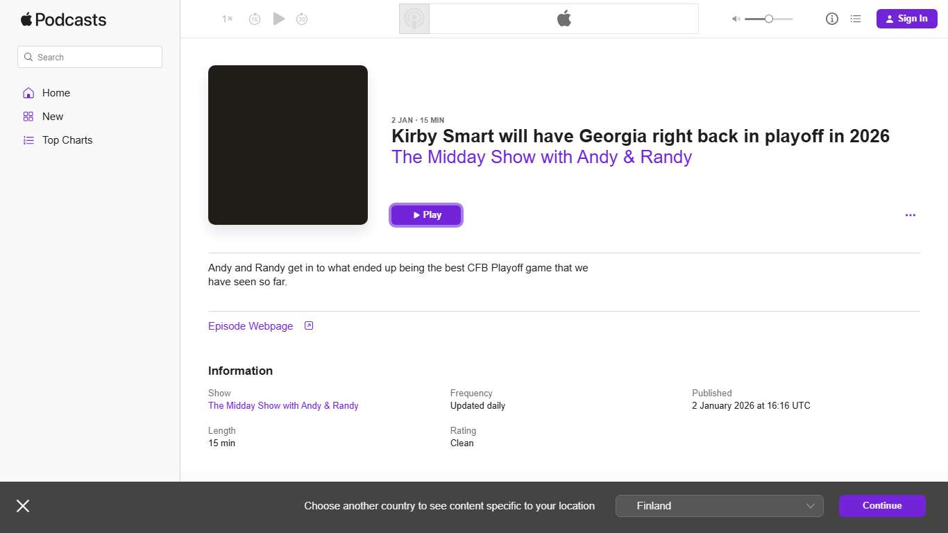 Kirby Smart will have Georgia …–The Midday Show with Andy & Randy – Apple Podcasts